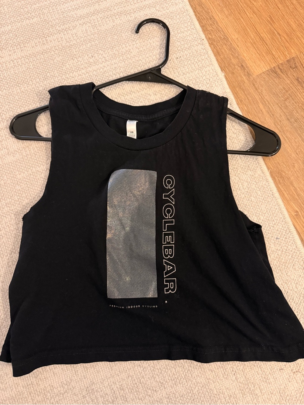 Limited edition Cyclebar Cropped Tee with Reflective Logo XS